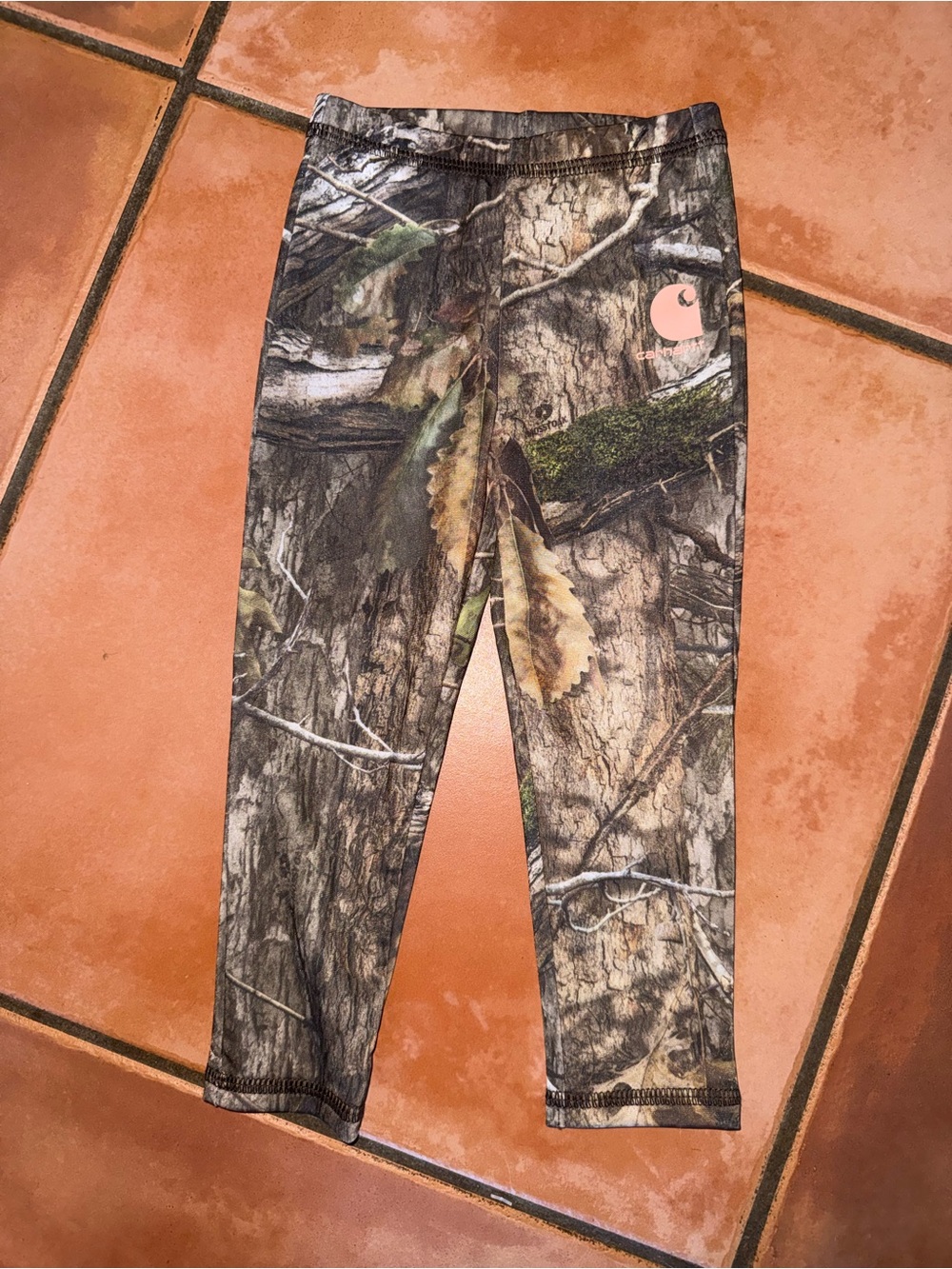 Carhartt Girls' Brown & Green Woodland Camo Leggings